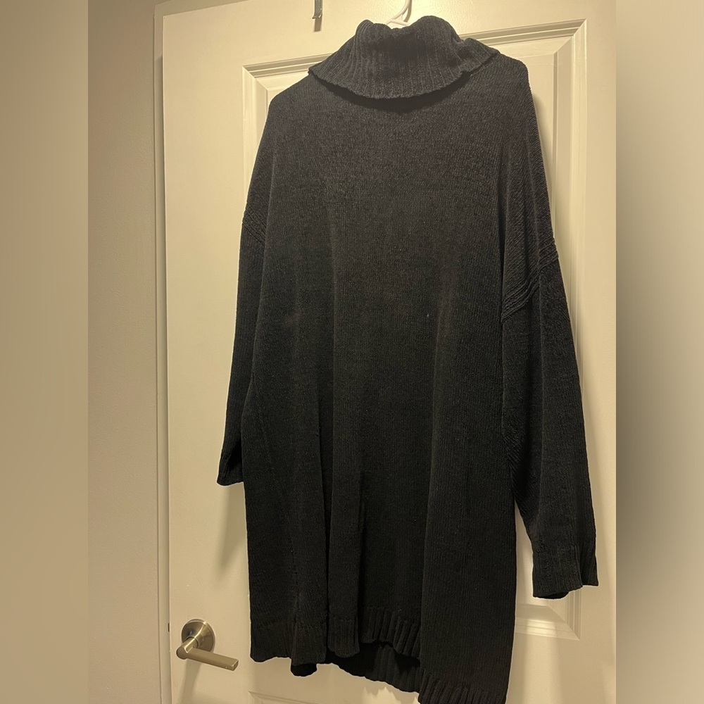 Black Velvet Sweater Dress